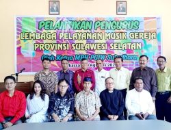 Ketua MPH PGIW Sulselbar Lantik Pengurus Lembaga Pelayanan Musik Gereja Provinsi Sulsel