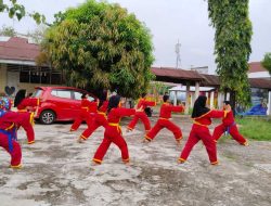 Latihan Jurus Tunggal Baku IPSI Oleh siswa Tapak Suci Cabang Parang Tambung dan Maccini Sombala 