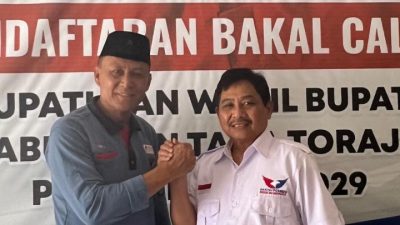 Lengkapi Berkas Pendaftaran ke Partai Perindo, VDB: Niat Tulus Membangun Toraja