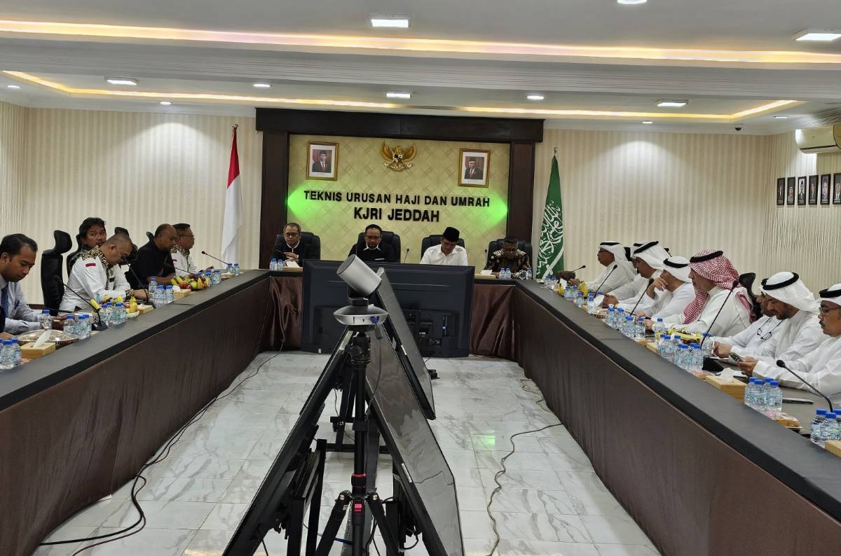 Menteri Agama (Menang) Yaqut Cholil Qoumas dalam kunjungan kerjanya ke Arab Saudi menggelar pertemuan dengan Masyariq.