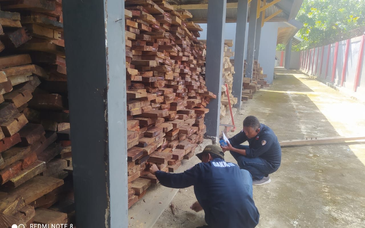 Gakkum KLHK Sulawesi dan Bakamla gagalkan penyeludupan kayu
