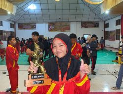 Membanggakan, “Andi Zahra Alya Nabilah” Raih Medali Emas Pada Turnamen Nasional Pencak Silat Tapak Suci Rewako Cup 1 