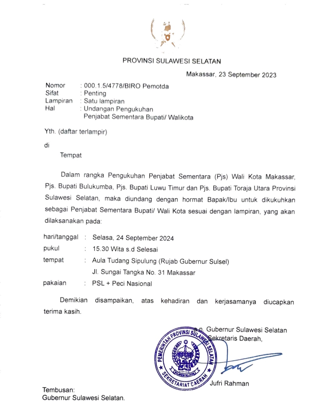 Pjs bupati