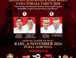 Saksikanlah, Besok 6 November Debat Publik Pilkada Tana Toraja 2024
