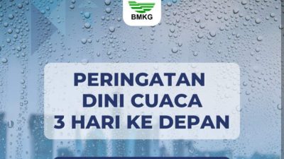 Peringatan dini cuaca 3 hari ke depan
