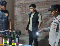 Operasi Pekat Anoa 2025, Polsek Wolo Amankan Miras