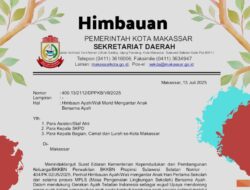 Pemkot Makassar Keluarkan Himbauan Gerakan Ayah Mengantar Anak di Hari Pertama Sekolah