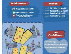Sambut Tahun Baru 2024, Dibuka Lomba Domino di Pelataran Rumah Jabatan Bupati Bantaeng