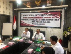 Dirresnarkoba Polda Sulsel Anev Pengungkapan Narkoba 2022-2023