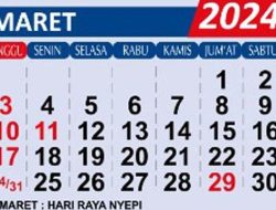 Ini Daftar Libur Nasional dan Cuti Bersama Maret 2024