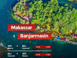 Penerbangan Rute Makassar – Banjarmasin Dibuka, ini Jadwalnya