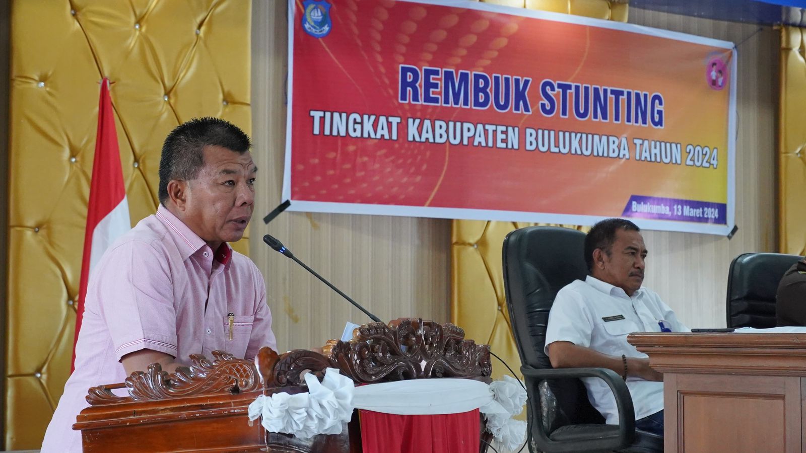 Bupati Bulukumba Andi Muchtar Ali Yusuf membuka Aksi III Konvergensi Penurunan Stunting (Rembuk Stunting)