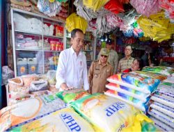 Presiden Jokowi Pantau Stabilitas Harga di Pasar Sungai Ringin Sekadau