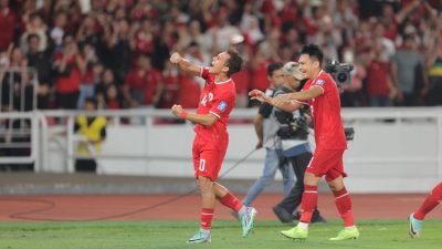 Egy Maulana Vikri merayakan golnya
