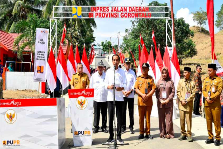 Presiden Jokowi resmikan jalan Inpres di Gorontalo