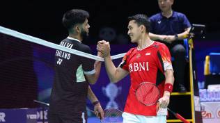 Tim Thomas Cup Indonesia Jonatan Christie memastikan kemenangan Indonesia