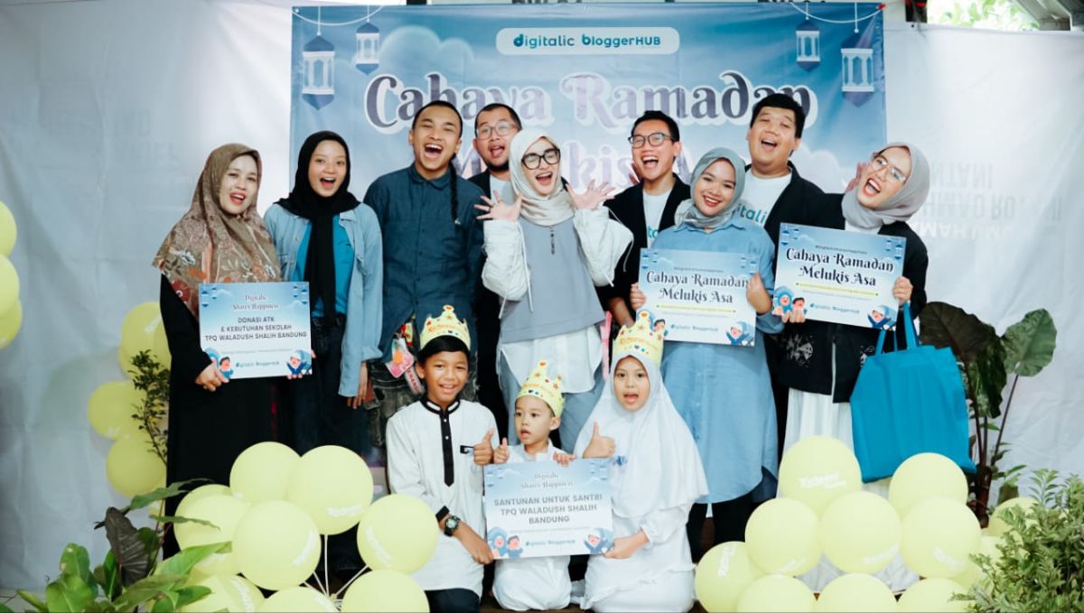 Digitalic Indonesia bersama anak-anak dan Pengajar di Taman Pendidikan Al-Qur’an Waladush Shalih, Bandung.