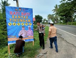 Polres Bantaeng Sebarkan 15 Titik Papan Bicara Antisipasi Lakalantas Saat Mudik dan Arus Balik
