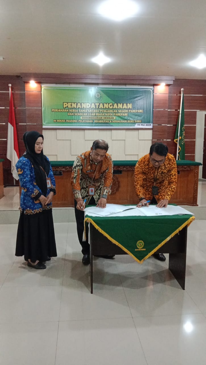 SLBN 1 Parepare teken PKS dengan Pengadilan Negeri Parepare