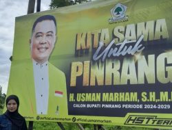 Politik Baliho: Usman Marham Kita Sama untuk Pinrang 2024