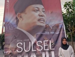Baliho Politik: Andi Sudirman Sulaiman : 2024-2029 Sulsel Maju, Mandiri, Sejahtera dan Unggul