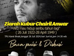 Ziarah Kubur ke Makam Chairil Anwar akan Diisi dengan Diskusi dan Baca Puisi