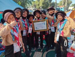 Bahagia Dapat Medali Jambore Cabang XII Kwarcab Kota Makassar