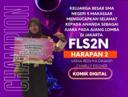 Siswa SMAN 5 Makassar Harumkan Nama Sekolah di Tingkat Nasional, Raih Juara Harapan 2 FLS2N