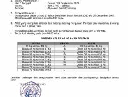 Seleksi Kejurda Remaja IPSI Kabupaten Enrekang Terkesan Dipaksakan