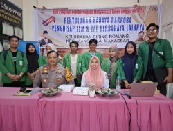 PPL di Polsek Manggala, Mahasiswa FSH UIN Alauddin Makassar Ikut Penyuluhan Bahaya Narkoba