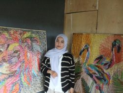 Raodatul Jannah dan Warna-Warni String Art Bergaya Pop-Art
