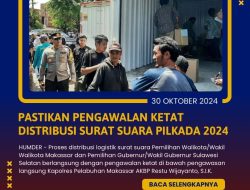 Kapolres Pelabuhan Makassar Pastikan Pengawalan Ketat Distribusi Surat Suara Pilkada 2024