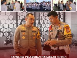 Kapolres Pelabuhan Makassar Pimpin Personilnya Pengamanan Debat Calon Wali Kota dan Wakil Wali Kota Makassar