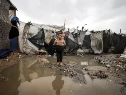 Memprihatinkan, Banjir jadi Tamu tak Diundang di Pengungsian Gaza Selatan