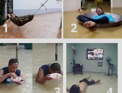 Foto Konyol Hadapi Bencana Banjir