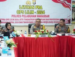 Polres Pelabuhan Makassar Gelar Latihan Pra Ops Lilin 2024