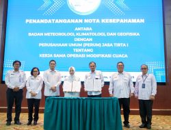 BMKG dan Perum Jasa Tirta I MoU Operasi Modifikasi Cuaca