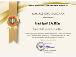 Faisal Syarif Kepala SLBN 1 Parepare Raih Penghargaan Kepala Sekolah Inovatif dan Berdedikasi 2024