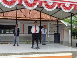 Kasat Narkoba Polres Bone Jadi Pembina Upacara di SMAN 9 Bone