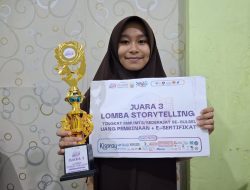 Aulia Dinillah Siswa SMPIT Darul Fikri Makassar Juara 3 Lomba Story Telling Se-Sulsel