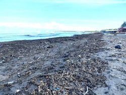 Pantai Biru Dipenuhi Sampah