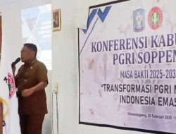 Mewakili Bupati, Kadis Pendidikan Buka Konferensi Kabupaten PGRI Soppeng
