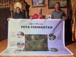 Mahasiswa KKNT 113 Unhas Buat Peta Peringatan Rawan Bencana di Desa Polewali