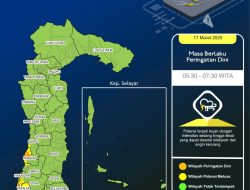 Peringatan Dini BMKG Hari ini: Makassar dan Sekitarnya Hujan