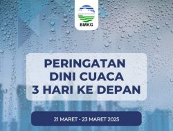 Peringatan Dini BMKG Periode 21 – 23 Maret: Hujan di Sulsel Melandai, Waspada Angin Kencang
