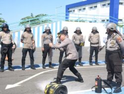 Kapolres Bulukumba Pantau Langsung Latihan Dalmas