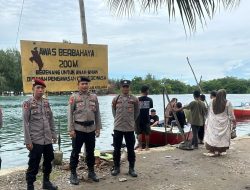 Jadi Idola Masyarakat, Polres Kolaka Perkuat Pengamanan di Pantai Tamborasi
