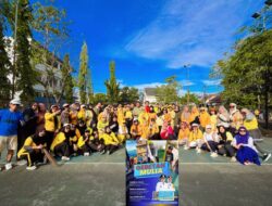 Dukung Gebetan Mulia, Warga Parangtambung Bersihkan Lapangan Basket dan Tennis Hartaco