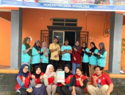 Mahasiswa KKNT Unhas di Desa Mahalona Lutim Sosialisasi Biopori