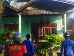 Diduga Akibat Sarung Terbakar, Damkar Polman Tangani Kebakaran Rumah di Patampanua